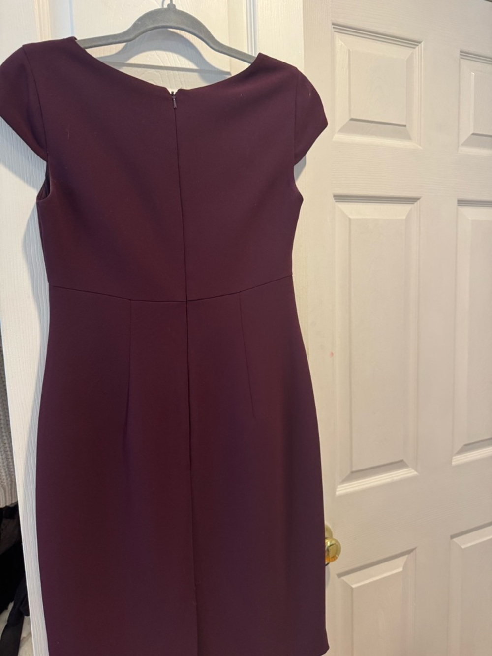 Evan Picone Plum Cap-Sleeve Midi Sheath Dress - Picture 3 of 3